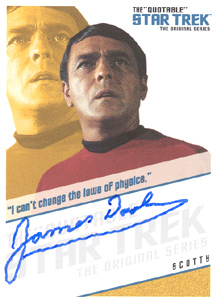 James Doohan as Scotty Autograph card