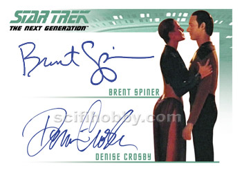 Brent Spiner /Denise Crosby Dual Autograph Card 6-Case Incentive