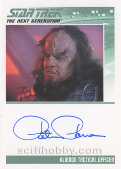 Peter Parros as Klingon Tactical Officer Autograph card