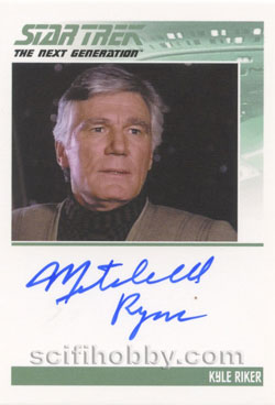 Mitchell Ryan as Kyle Riker Autograph card