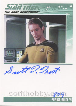 Scott Trost as Ensign Shipley Autograph card