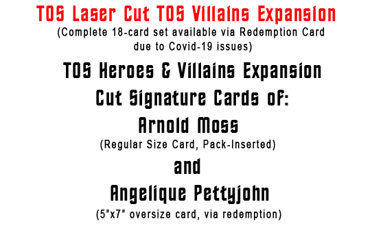 TOS Laser Cut Villains, Cut signaures of Arnold Moss and Angelique Pettyjohn