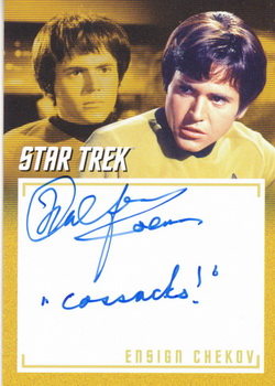 Walter Koenig as Ensign Chekov Inscription Autograph card