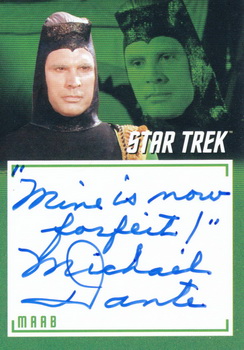 Michael Dante as Maab in Friday's Child Inscription Autograph card