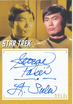 George Takei as Sulu Inscription Autograph card