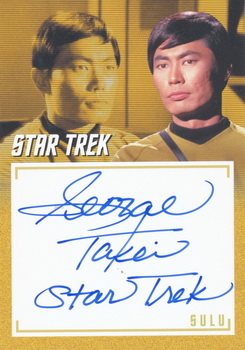 George Takei as Sulu Inscription Autograph card