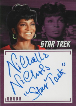 Nichelle Nichols as Uhura Inscription Autograph card