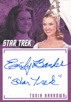Emily Banks as Tonia Barrows in Shore Leave Inscription Autograph card