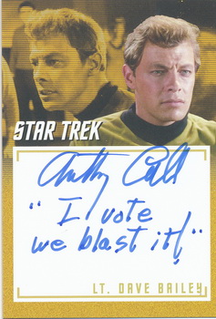 Anthony Call as Lt. Dave Bailey in The Corbomite Maneuver Inscription Autograph card