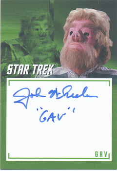 John Wheeler as Gav in Journey To Babel Inscription Autograph card