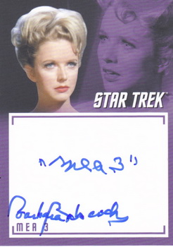 Barbara Babcock as Mea 3 in A Taste of Armageddon Inscription Autograph card