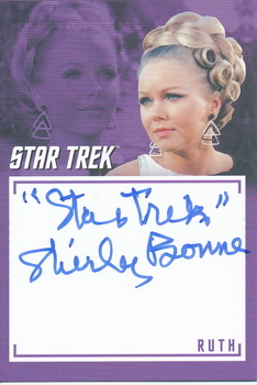 Shirley Bonne as Ruth in Shore Leave Inscription Autograph card