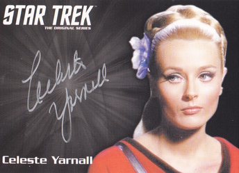 Celeste Yarnall as Yeoman Landon in The Apple Other Autograph card