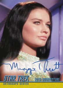 Maggie Thrett as Ruth Bonaventure in Mudd's Women Single Autograph card