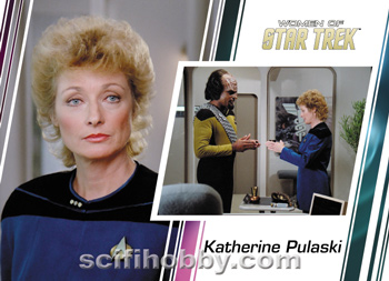 Katherine Pulaski and Worf Base card