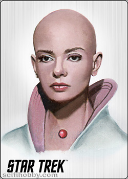 Lieutenant Ilia Starfleet's Finest Painted Portrait Metal card - Numbered to 50