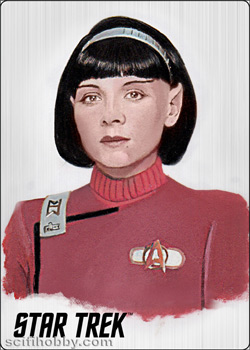 Lieutenant Valeris Starfleet's Finest Painted Portrait Metal card - Numbered to 50