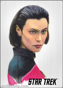 Lt. Ro Laren Starfleet's Finest Painted Portrait Metal card - Numbered to 50