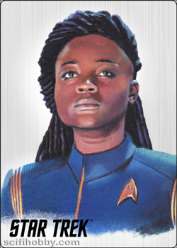 Lt. Junior Grade Joann Owosekun Starfleet's Finest Painted Portrait Metal card - Numbered to 50