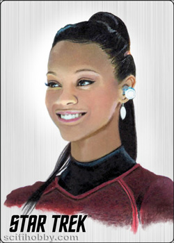 Uhura Starfleet's Finest Painted Portrait Metal card - Numbered to 50
