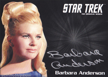 Barbara Anderson Autograph card