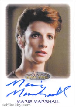 Marie Marshall Autograph card