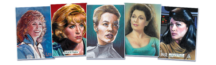 Women of Star Trek A&I Artist Rendition Chase set Complete 24 card set AR01-AR24 