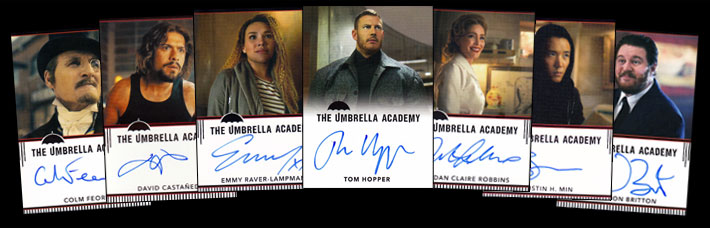 Autograph Cards of Hopper,Raver-Lampman, Fiore, Castaneda, Robbins and Min