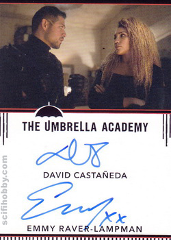 David Castaneda and Emmy Raver-Lampman Autograph card