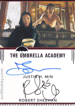 Robert Sheehan and Justin Min Autograph card