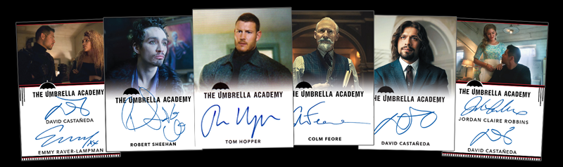 Autograph Cards of Hopper, Sheehan, Raver-Lampman, Fiore,  Castañeda, Robbins