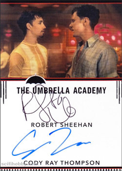 Robert Sheehan and Cody Ray Thompson Autograph card
