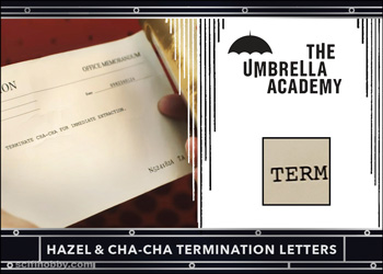 Hazel and Cha-Cha Termination letters Relics card
