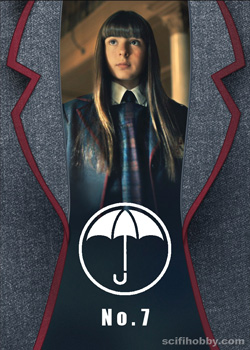 Number Seven / Vanya Then and Now Umbrella Academy card