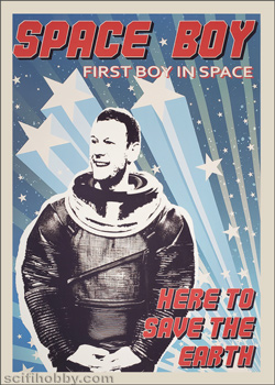Space Boy Poster Case Topper