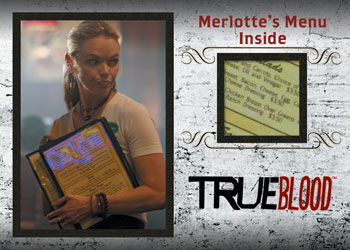 Merlotte's Menu - INSIDE Relic card