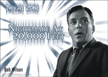 William Shatner as Bob Wilson in Nightmare at 20,000 Feet Twilight Zone Acetate card