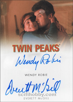 Wendy Robie and Everett McGill Autograph card
