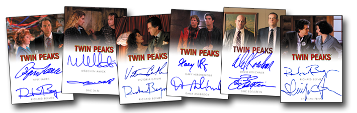 Dual Autograph cards signed by the staring cast