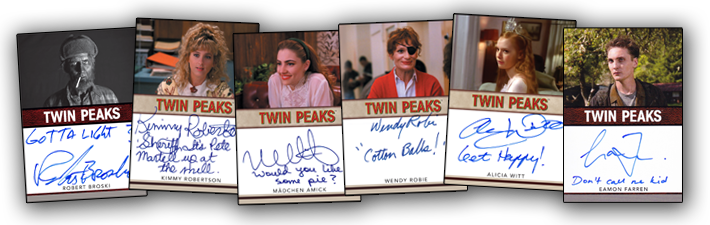 Inscription autograph cards signed by the staring cast