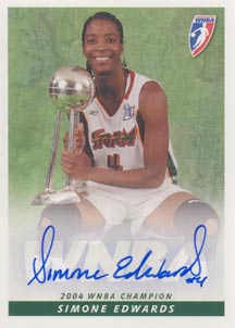 Simone Edwards AUTOGRAPH card