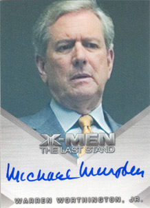 Michael Murphy as Warren Worthington, Sr. Autograph card