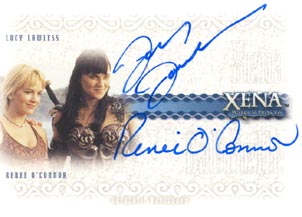 Lucy Lawless & Renee O'Connor as Xena & Gabrielle Dual-Autograph card