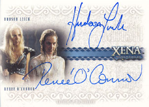 Hudson Leick & Renee O'Connor as Callisto & Hope Dual-Autograph card