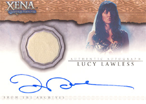 Lucy Lawless as Xena Autograph Costume card